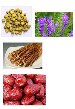 Chinese herbal medicine （Radix Scutellariae, Radix  Bupleuri,  jujube）