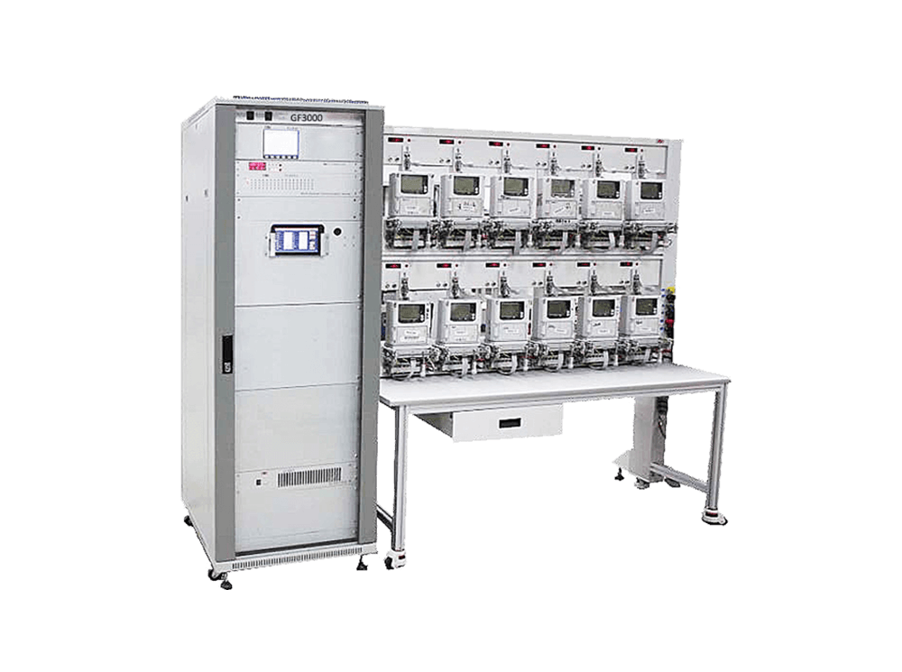 GF3000 STATIONARY MULTI-POSITIONS THREE PHASE ENERGY METER TEST BENCH