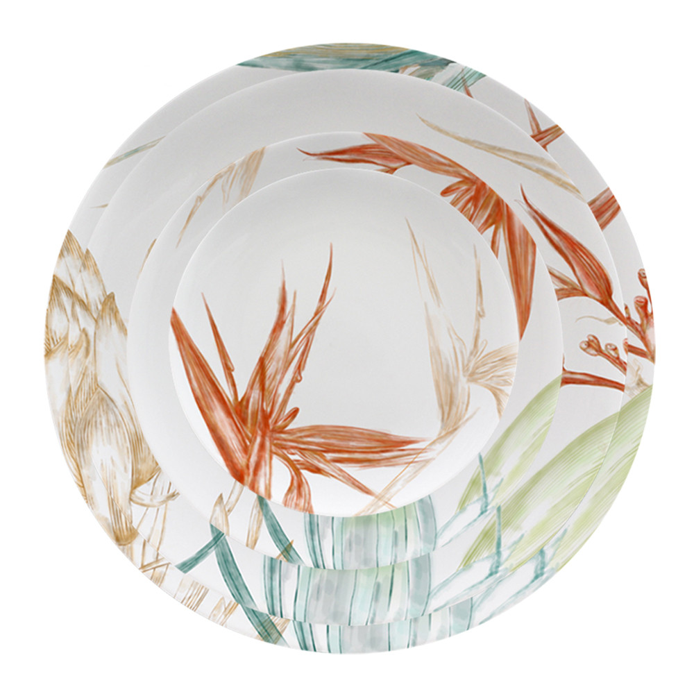 porcelain-wedding-plate-colorful-lotus-106691