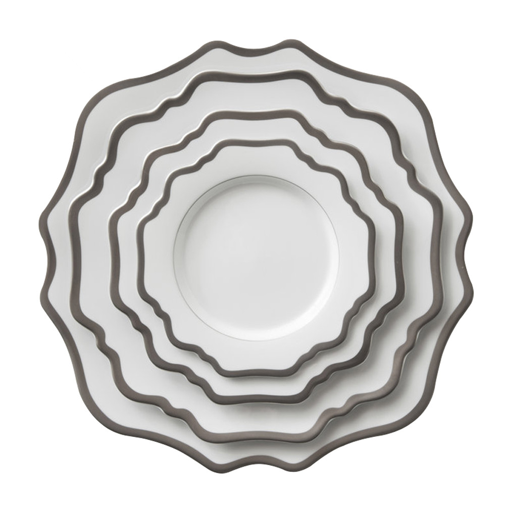 porcelain-wedding-plate-white-platinum-sunflower-106699