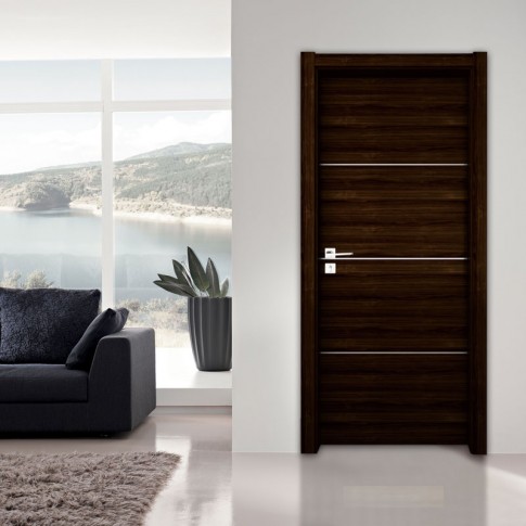 Modern Panel Door with Strip Design DP13AF-926