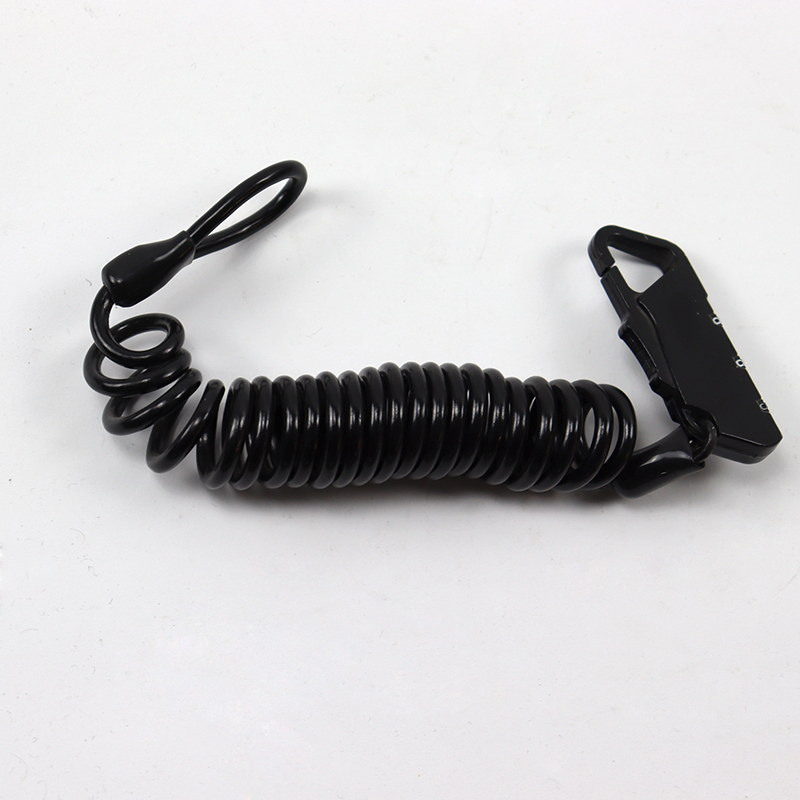 SENDE 3 Digit Zinc Alloy Combination Spring Coil Cable Lock Helmet Lock Cable Mini Portable Spring C