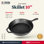 Cast Iron Skillet 25 Cm (10 inches) Pre-Seasoned, Naturally Non Stick, Krucible Kitchen