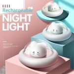 Space Mouse Tap Night Light Creative Gift Led Fashion Cute Smart Home Bedside Baby Charging Table US